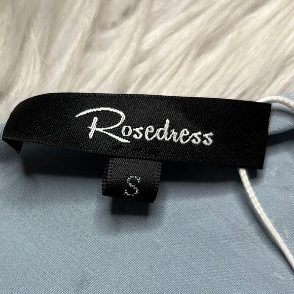 Rosedress One Shoulder Ruched Prom Dress Metallic Blue Size Small - Picture 4 of 6